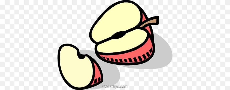 Sliced Apples Royalty Vector Clip Art Illustration, Food, Produce, Smoke Pipe, Nut Free Png