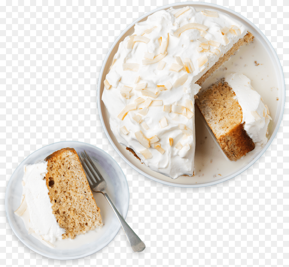 Sliced Bread, Cream, Dessert, Food, Icing Png Image