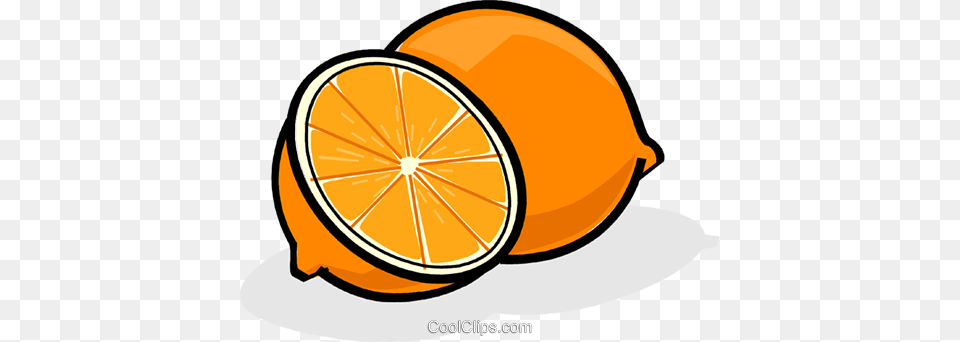 Sliced Oranges Royalty Vector Clip Art Illustration, Citrus Fruit, Produce, Plant, Lemon Free Transparent Png
