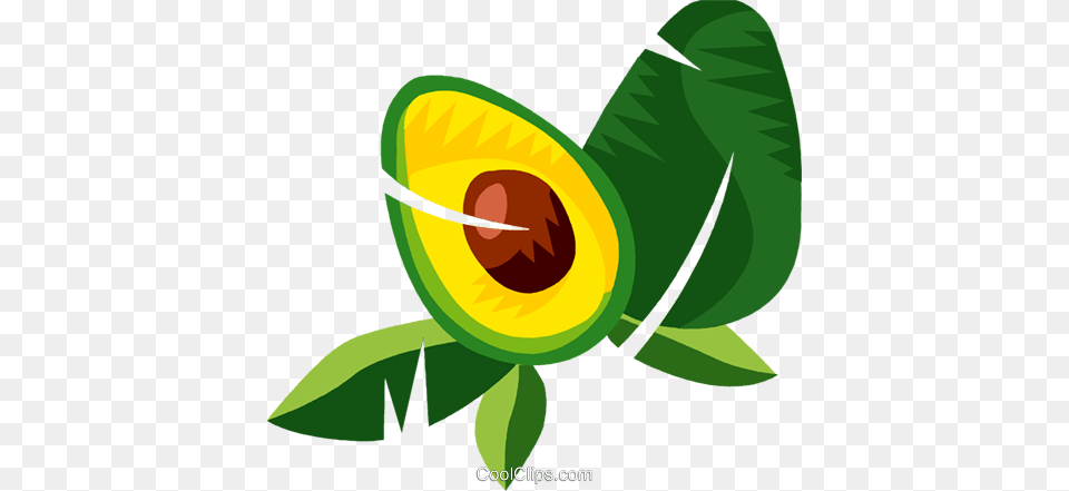 Sliced Papaya Royalty Free Vector Clip Art Illustration, Avocado, Food, Fruit, Plant Png Image