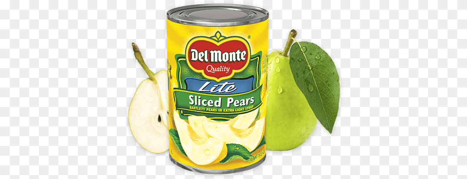 Sliced Pears Lite Delmonte Pear Halves, Can, Tin, Food, Fruit Png