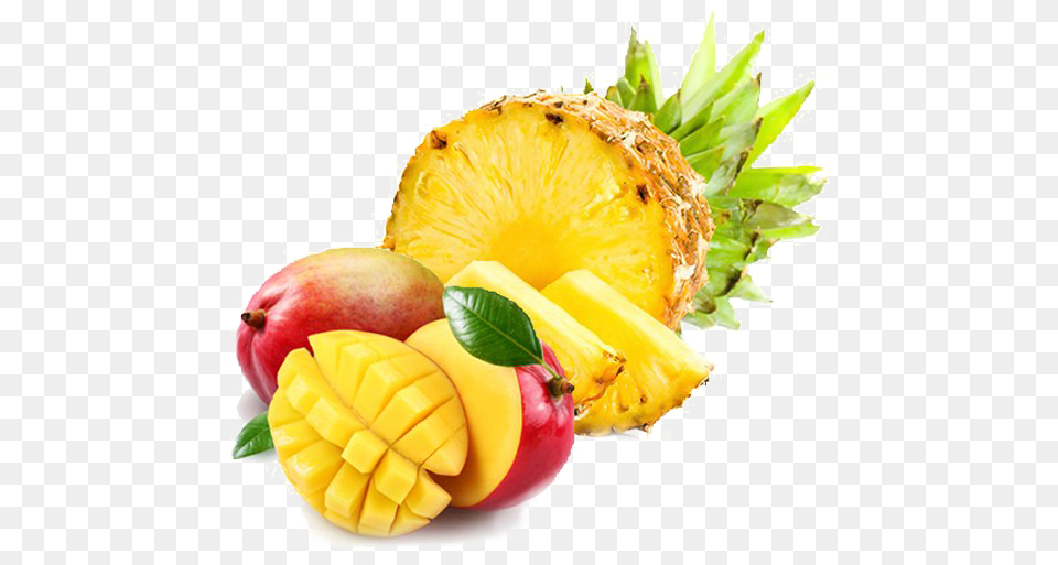 Sliced Pineapple Pineapple And Mango, Food, Fruit, Plant, Produce Free Png