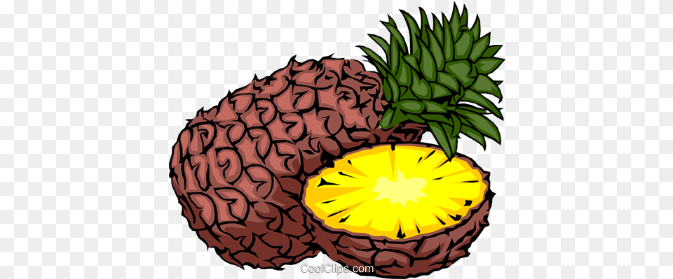 Sliced Pineapple Royalty Vector Clip Art Illustration Se Cultiva En El Clima Templado, Food, Fruit, Plant, Produce Free Png Download