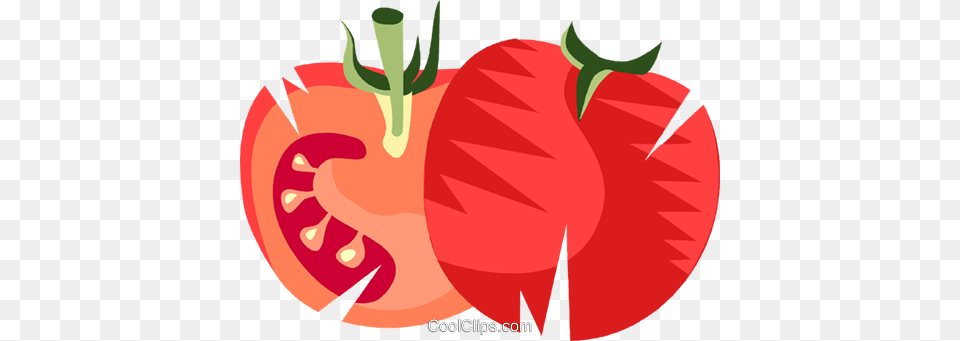 Sliced Tomatoes Royalty Vector Clip Art Illustration, Produce, Vegetable, Food, Tomato Free Transparent Png
