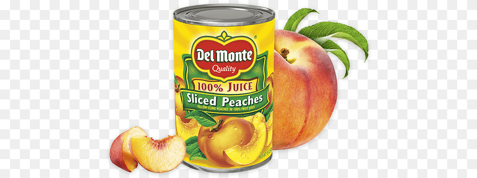 Sliced Yellow Cling Peaches In 100 Juice Canned Peaches In Own Juice, Food, Fruit, Peach, Plant Free Png