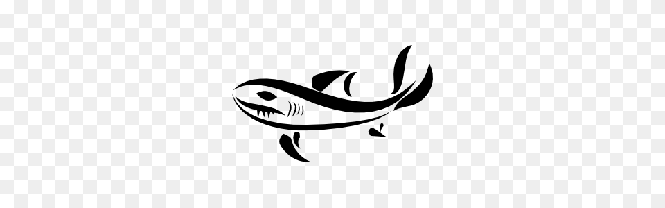 Slick Shark Sticker, Animal, Fish, Sea Life, Stencil Free Transparent Png