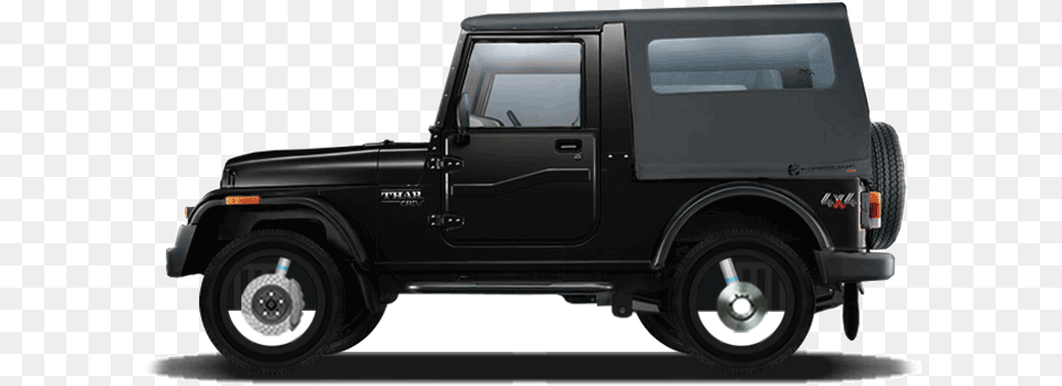Slide Background Mahindra Thar Di Black, Car, Jeep, Transportation, Vehicle Png Image