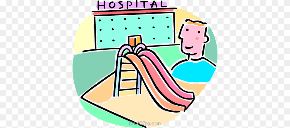 Slide Outside Of The Hospital Royalty Vector Clip Art, Play Area, Toy, Outdoors, Person Free Png