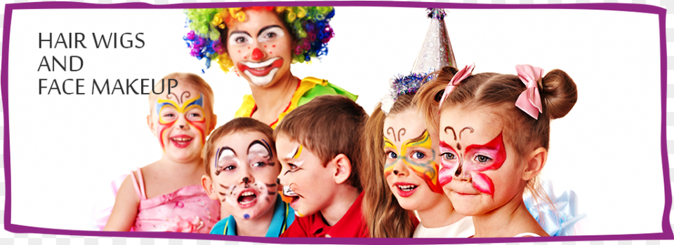 Slider Kid Clown Face Painting, Adult, Person, Hat, Female Free Png Download