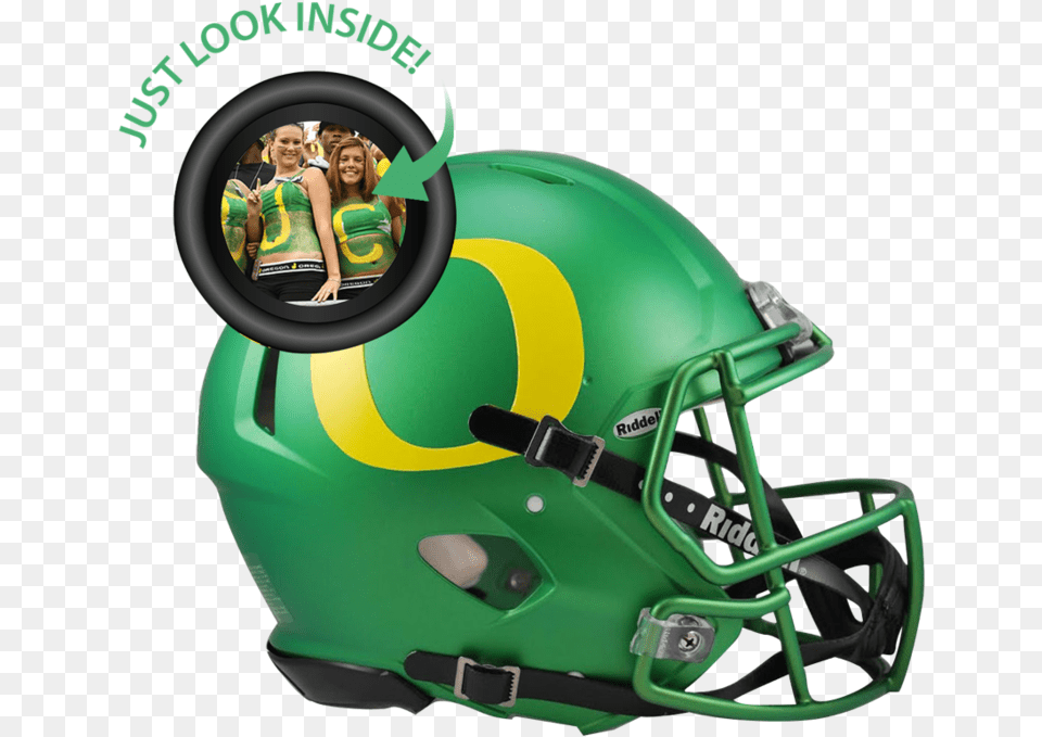 Slider Oregon Ducks Green Helmet, Football Helmet, American Football, Sport, Football Png