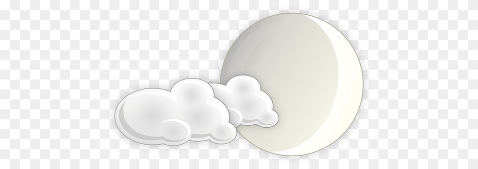 Slightly Cloudy Light, Nature, Moon, Outdoors Free Transparent Png