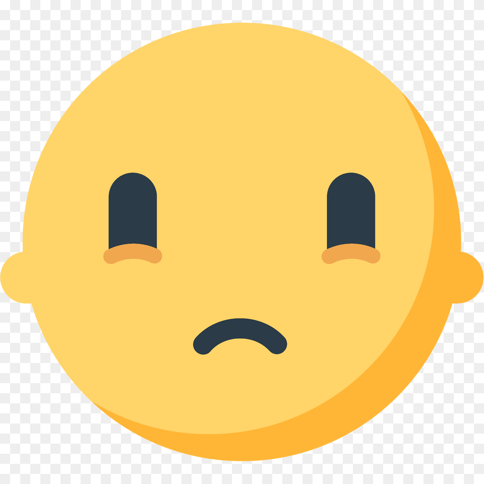 Slightly Frowning Face Emoji Clipart, Astronomy, Moon, Nature, Night Free Png Download