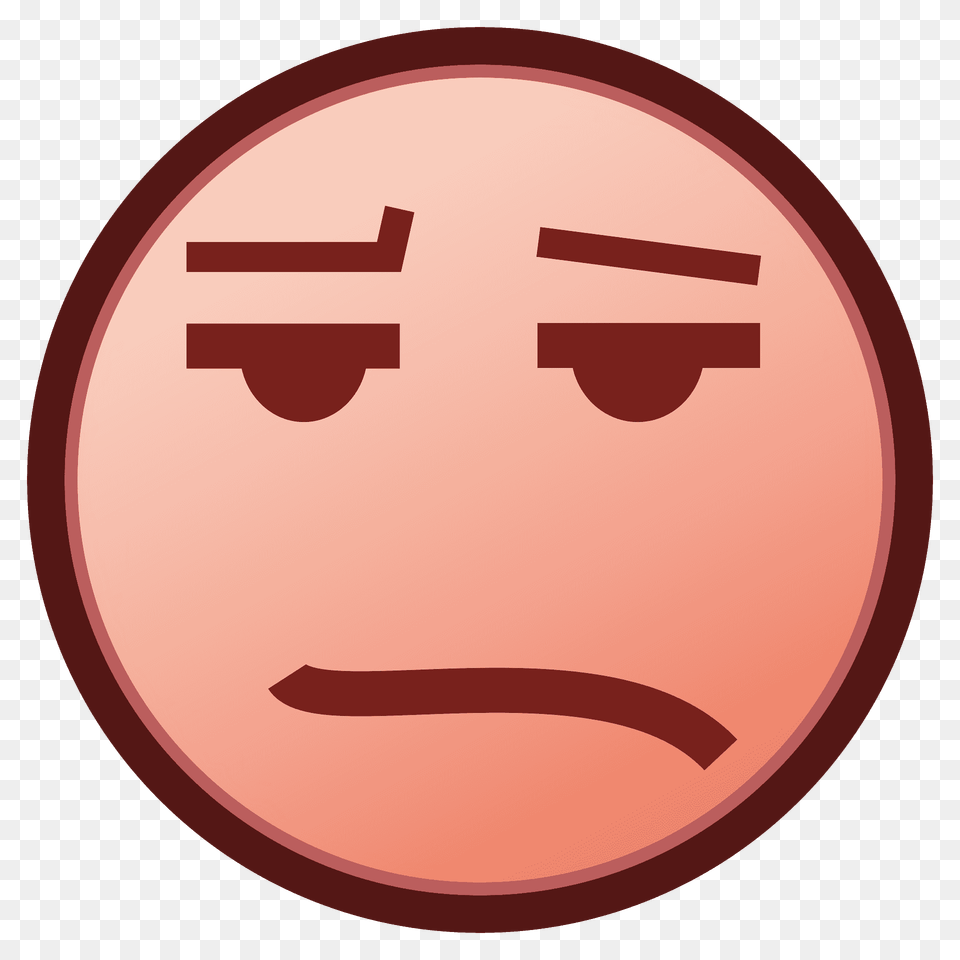 Slightly Frowning Face Emoji Clipart, Badge, Logo, Symbol, Head Free Png Download