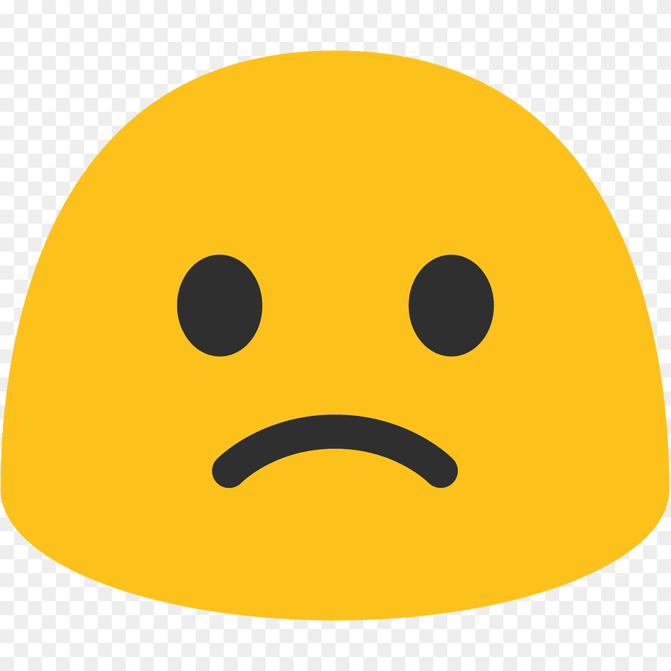 Slightly Frowning Face Emoji Clipart, Cap, Clothing, Hat, Swimwear Png Image