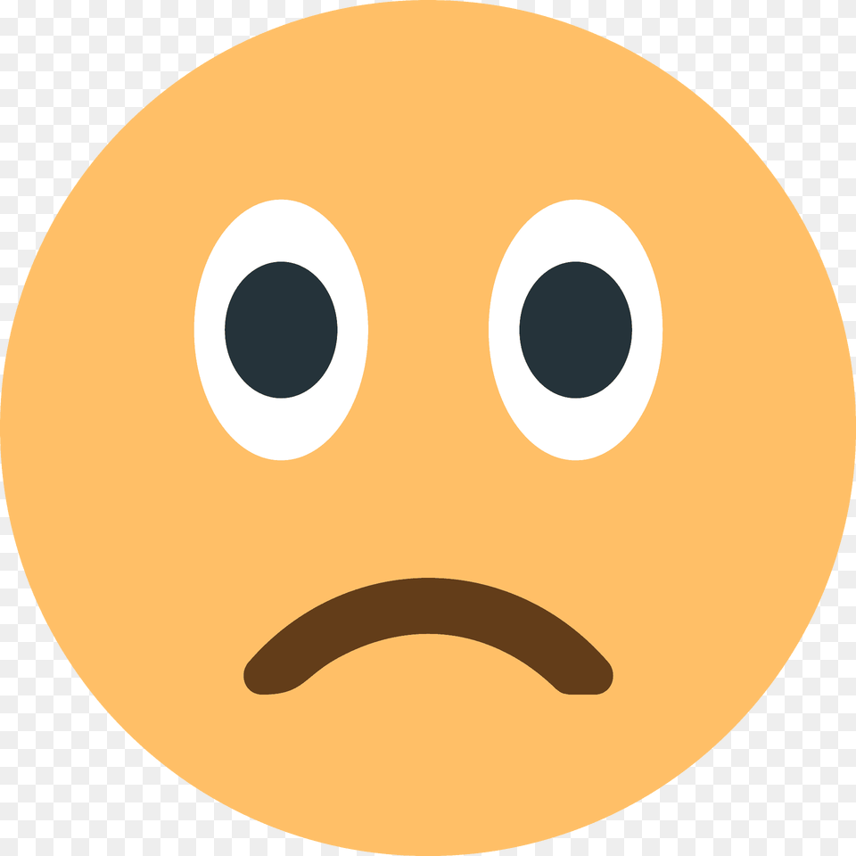 Slightly Frowning Face Emoji Clipart, Head, Person, Astronomy, Moon Free Transparent Png