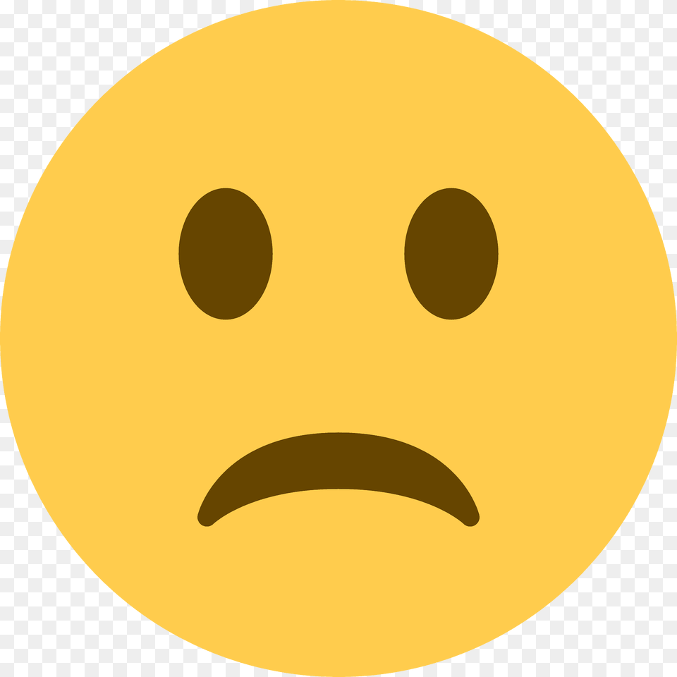 Slightly Frowning Face Emoji Clipart, Astronomy, Moon, Nature, Night Png