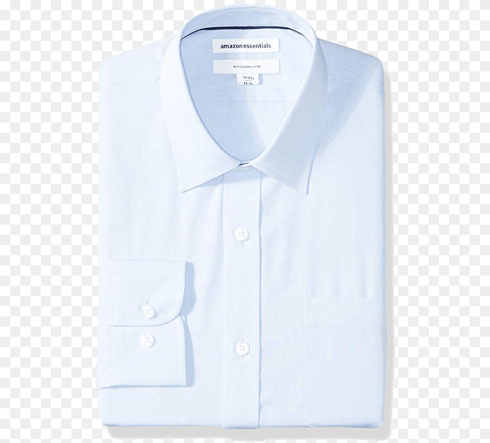 Slim Fit Light Blue Slim Fit Shirt By Amazon Essentials Dress Shirt, Clothing, Dress Shirt Png Image