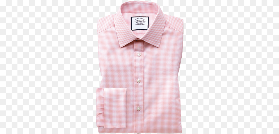 Slim Fit Light Pink Small Gingham Shirt Pink Checkered Classic Fit Small Gingham Dress Shirt, Clothing, Dress Shirt Free Transparent Png