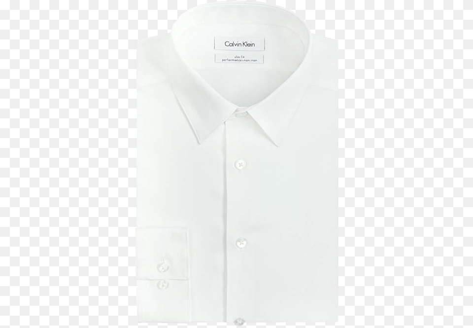 Slim Fit White Shirt By Calvin Klein Polo Shirt, Clothing, Dress Shirt Free Png Download