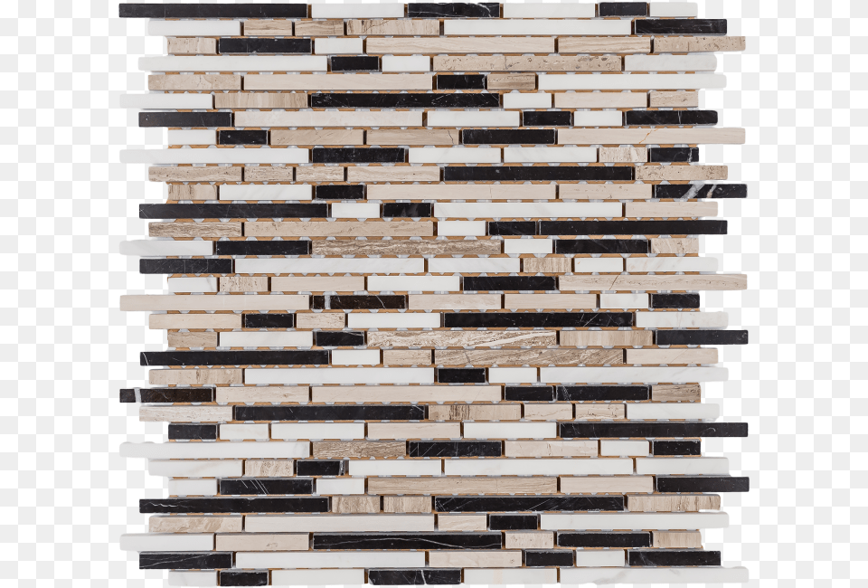 Slim Linear Pattern White Grey And Black Marble Mosaic Stone Wall, Architecture, Building, Lumber, Wood Png