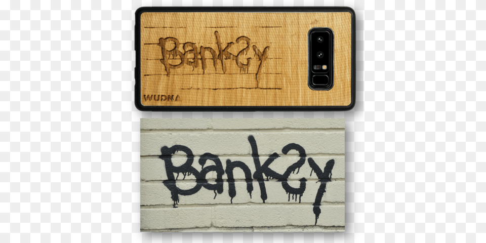 Slim Wooden Phone Case Banksy Artwork, Text, Electronics, Mobile Phone, Art Free Transparent Png