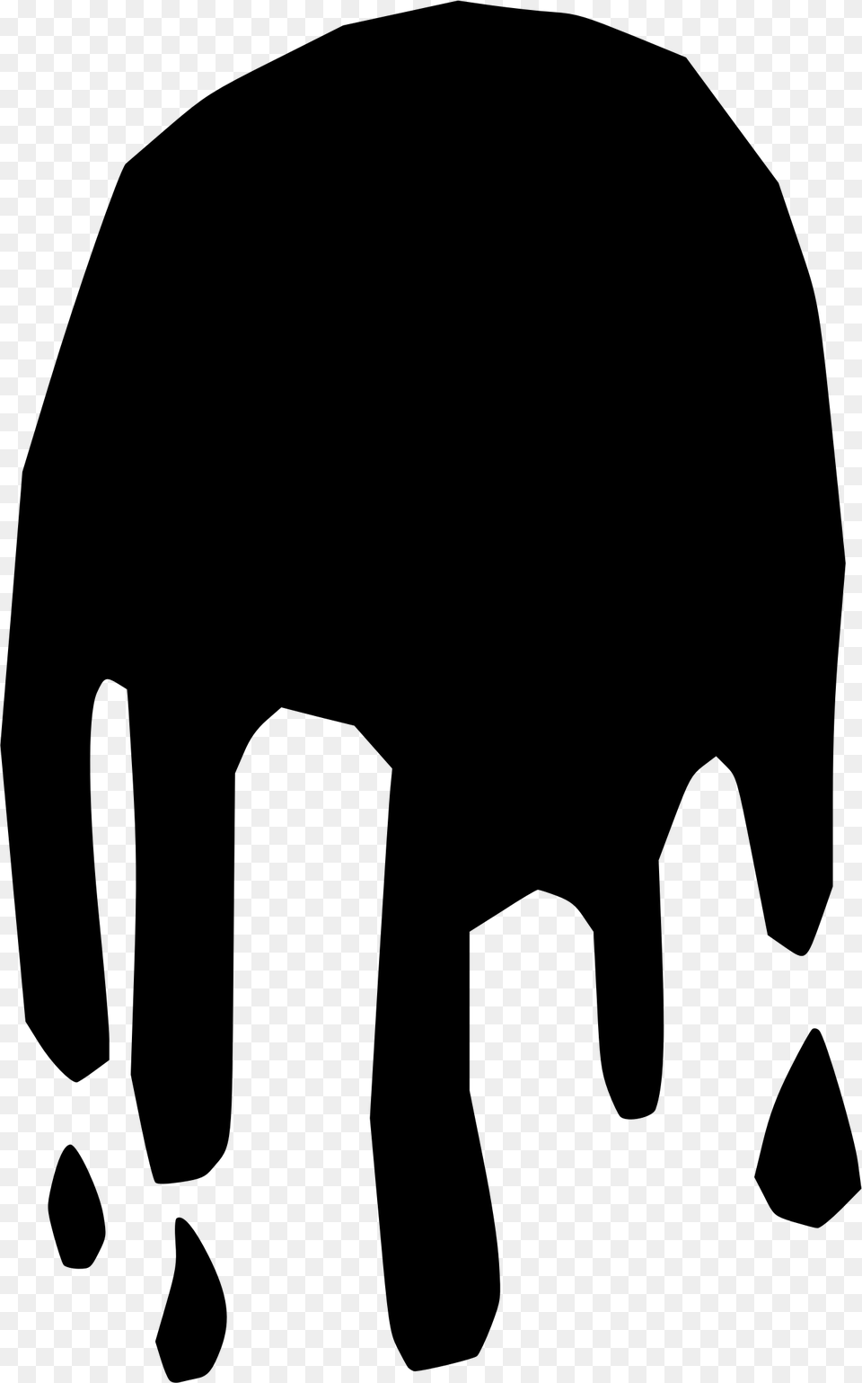 Slime Big Black And White Simple Elephant Silhouette, Gray Png Image