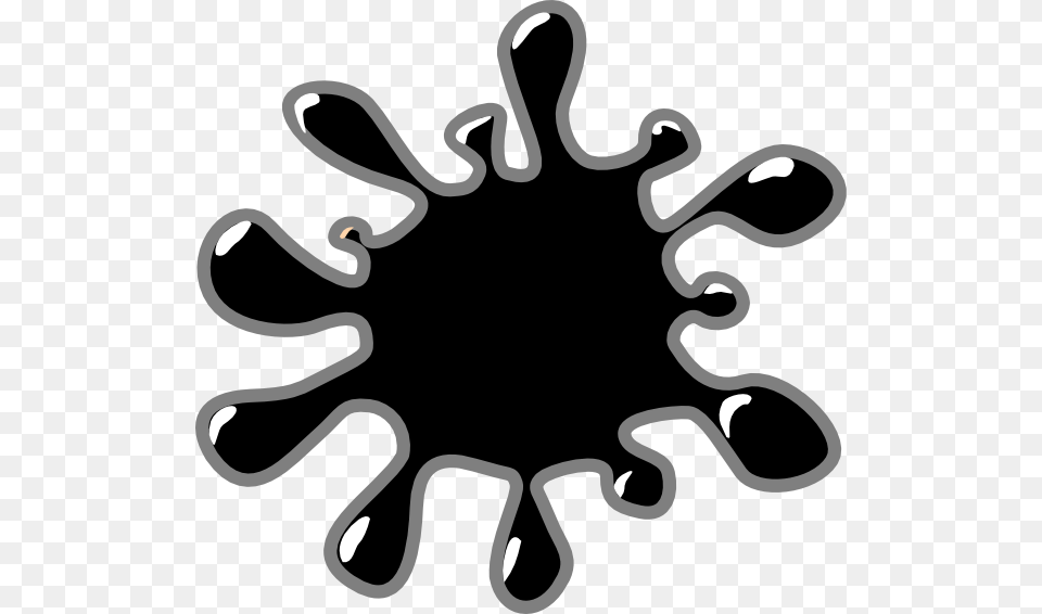 Slime Black 3 Clip Art At Vector Clip Art Splash Clip Art, Silhouette, Stencil, Animal, Dinosaur Free Png Download