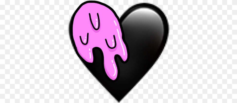 Slime Black Pink Iphone Emoji Iphoneemoji Iphonesticker Heart, Purple, Baby, Clothing, Glove Png