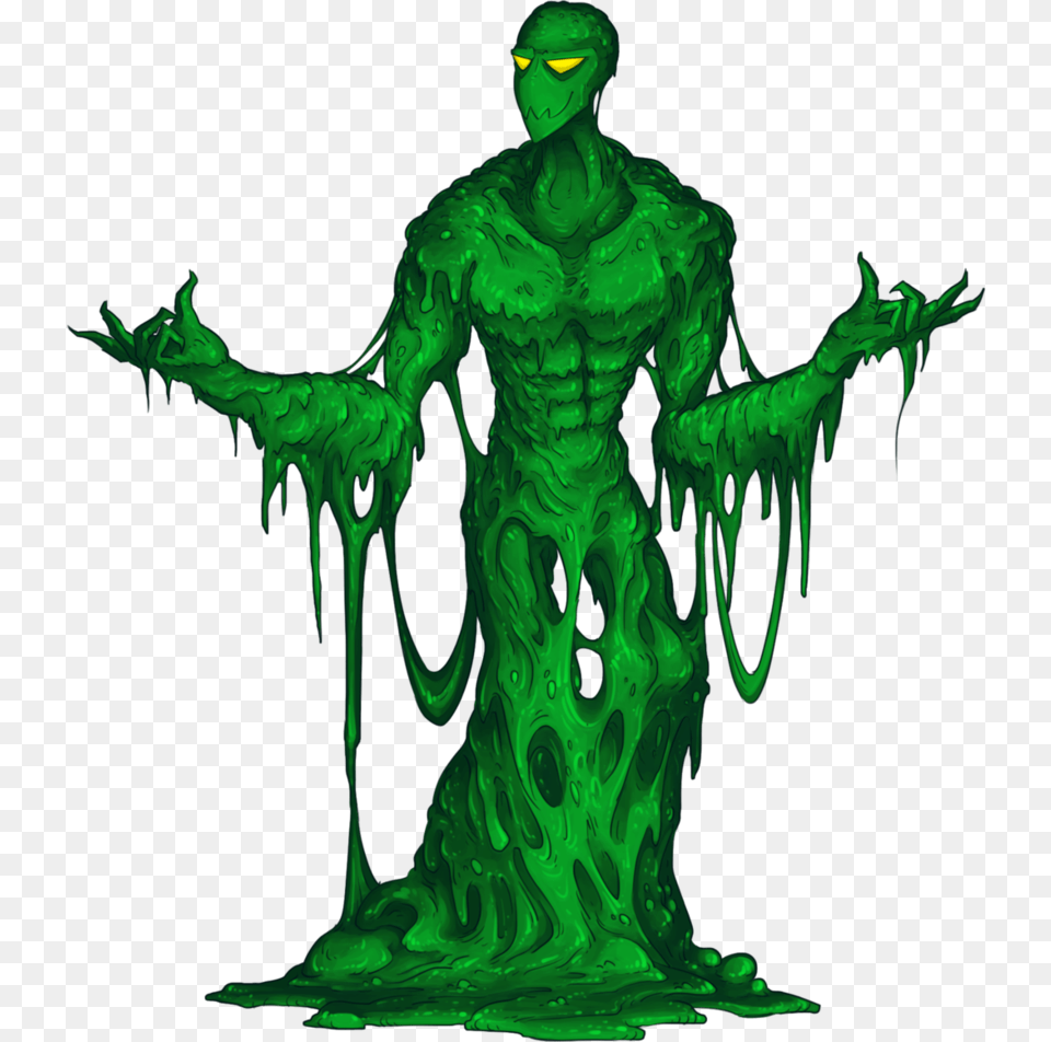 Slime Monster, Green, Alien, Man, Male Free Png