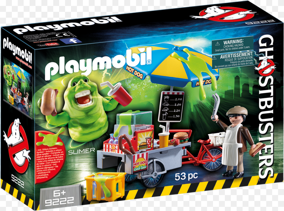 Slimer With Hot Dog Stand Product 9222 Playmobil, Machine, Wheel, Person, Toy Free Transparent Png