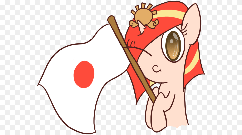 Slimstyle Flag Japanese Flag Nation Ponies Oc Cartoon, Adult, Female, Person, Woman Free Transparent Png