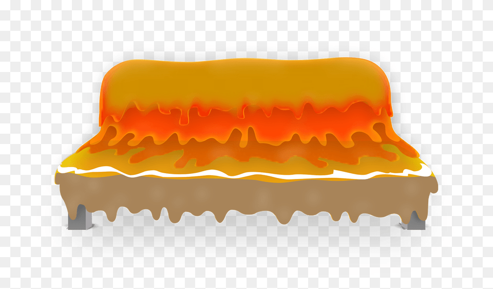 Slimy Orange Fantasy Sofa Clipart, Food, Meal, Dessert, Pastry Png