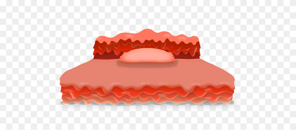 Slimy Red Fantasy Bed Clipart, Birthday Cake, Cake, Cream, Dessert Png Image