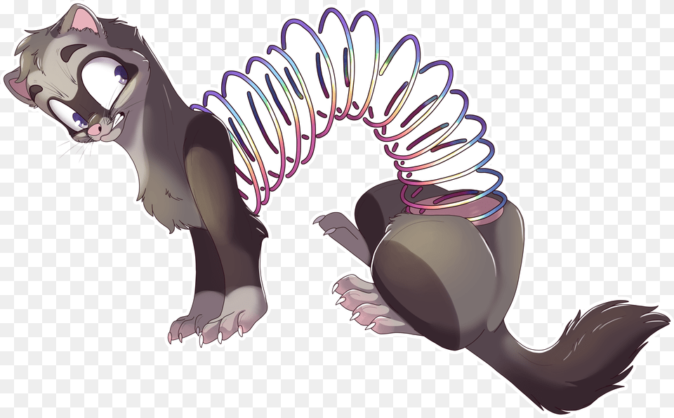 Slinky Ferret By Cutepencilcase Slinky Ferret, Animal, Mammal, Wildlife Free Transparent Png