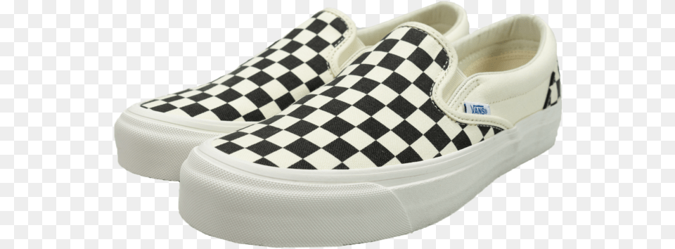 Slip On Black And White Checkered Vans, Canvas, Clothing, Footwear, Shoe Png Image