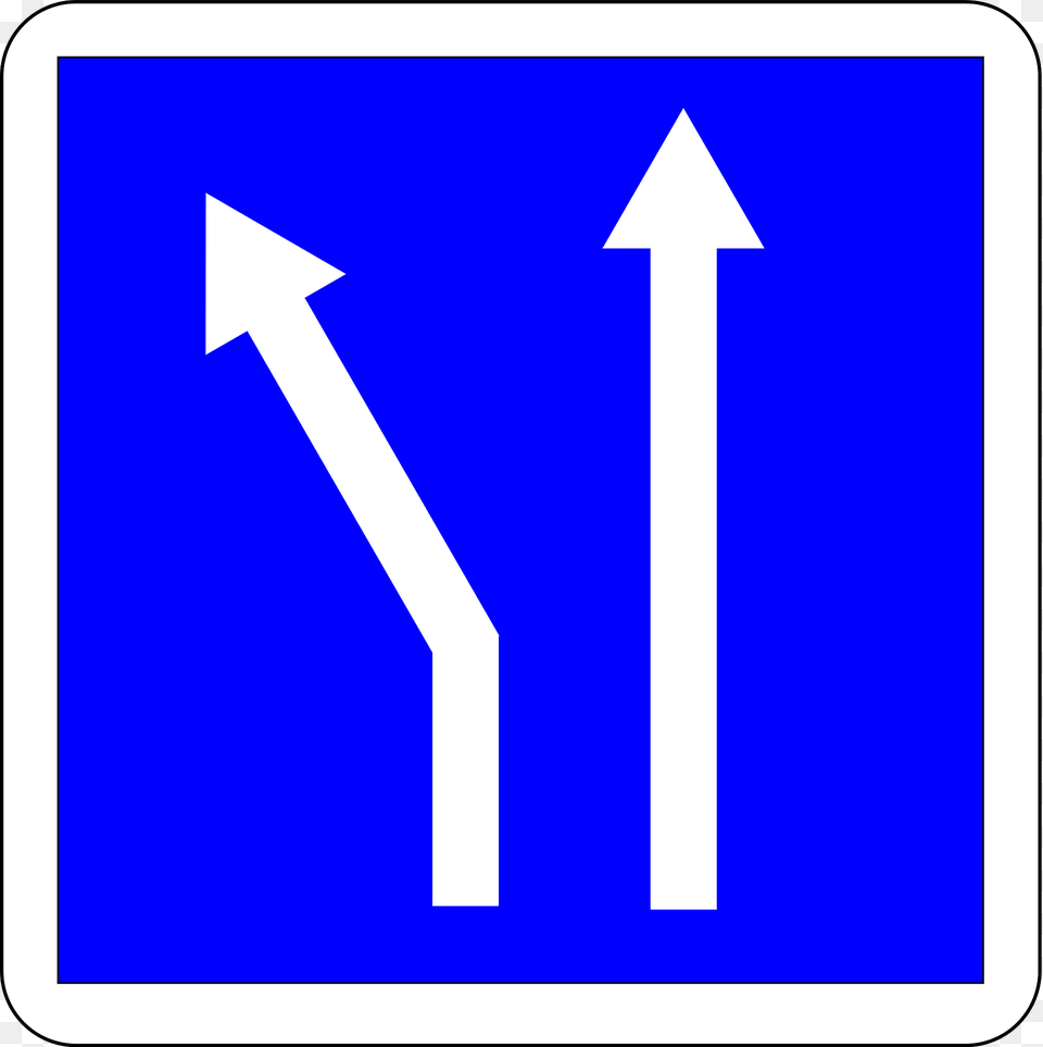 Slip Road To Left Clipart, Sign, Symbol, Weapon, Road Sign Free Png Download