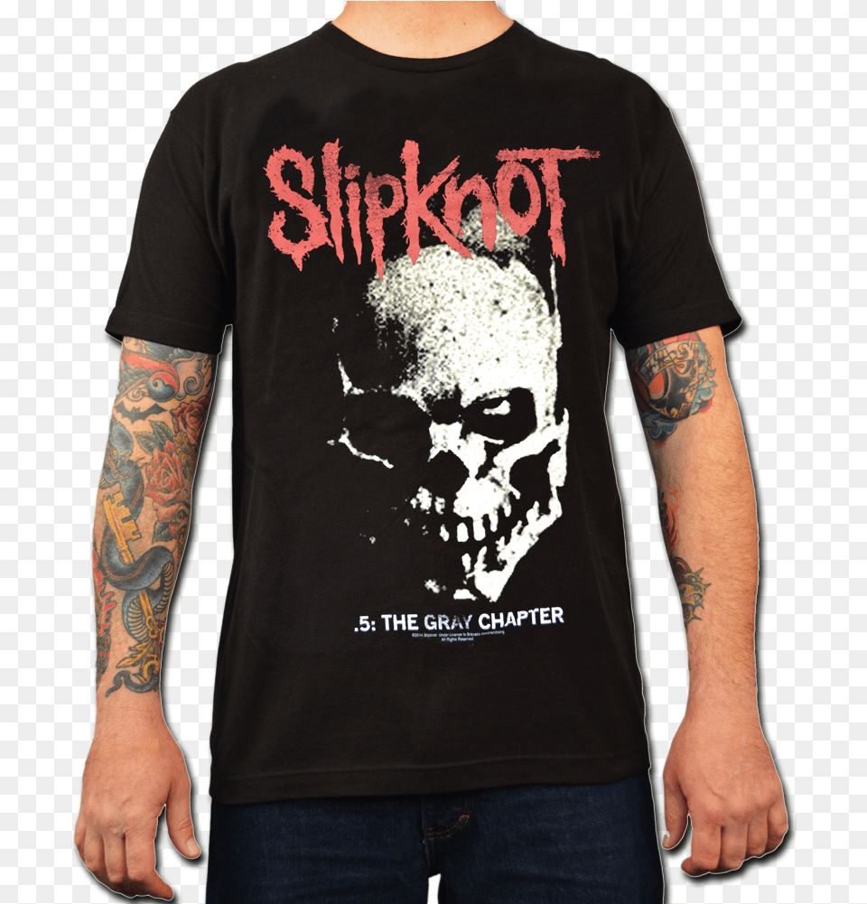 Slipknot T Shirt Old School, Tattoo, Clothing, T-shirt, Skin Png Image