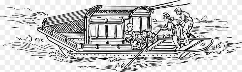 Slipper Boat Clip Arts Cartoon, Gray Free Png Download