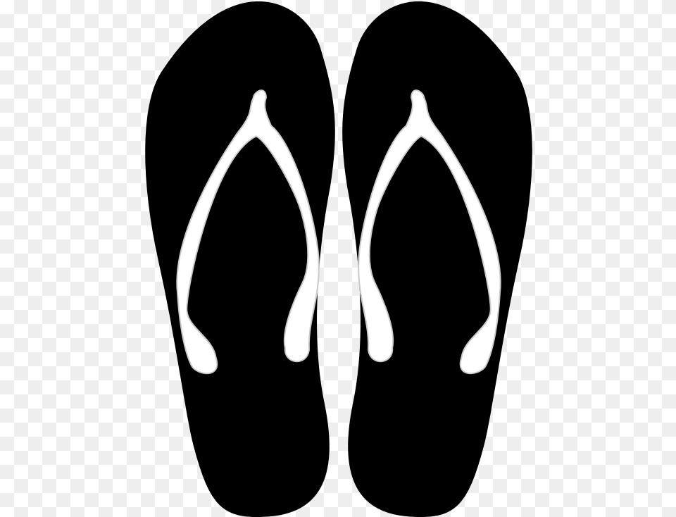 Slipper Flip Flops Clip Art Black And White Flip Flop Clipart, Accessories Free Png Download