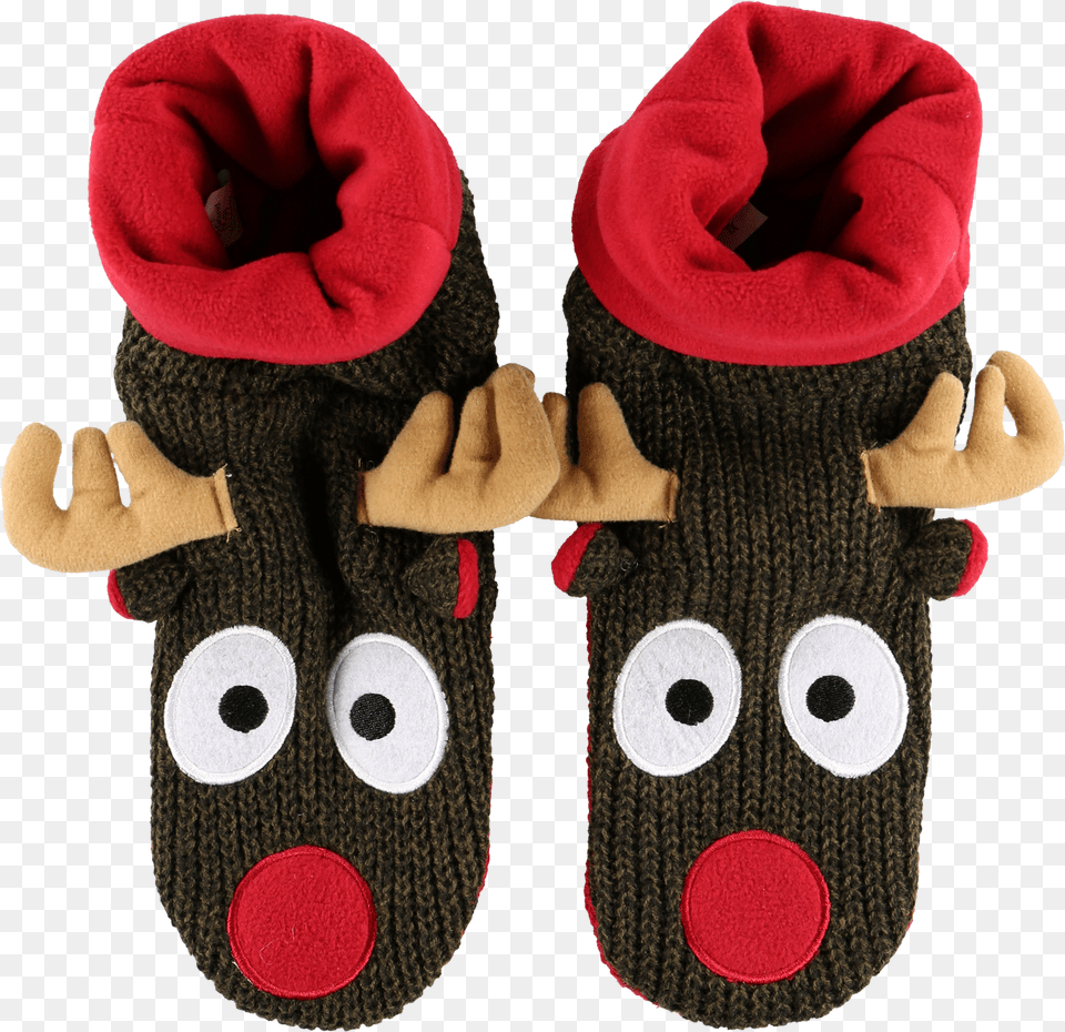 Slippers Clipart Reindeer Woolen, Plush, Toy, Clothing, Footwear Free Png