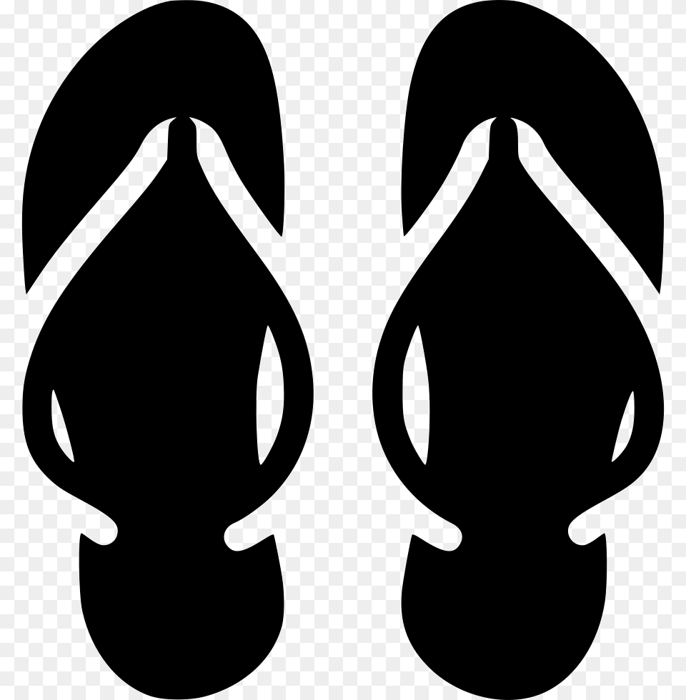 Slippers Svg Icon Download Slippers Black And White, Clothing, Flip-flop, Footwear, Adult Png Image