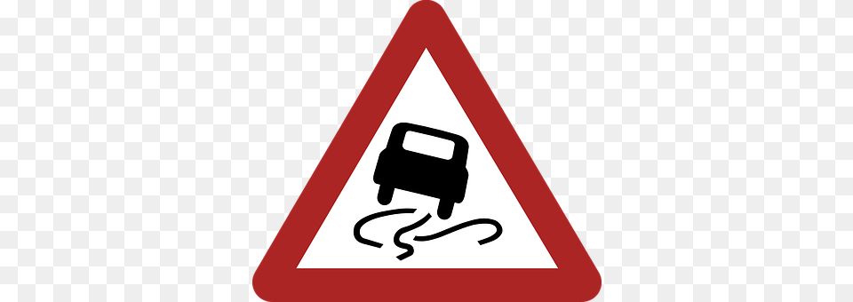 Slippery Sign, Symbol, Road Sign Png