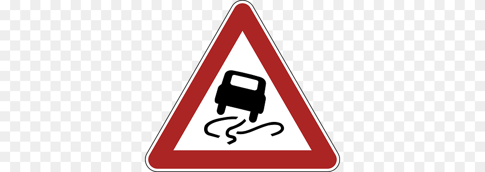 Slippery Sign, Symbol, Road Sign Free Png