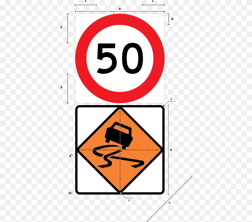 Slippery Road Sign, Symbol, Road Sign Free Png