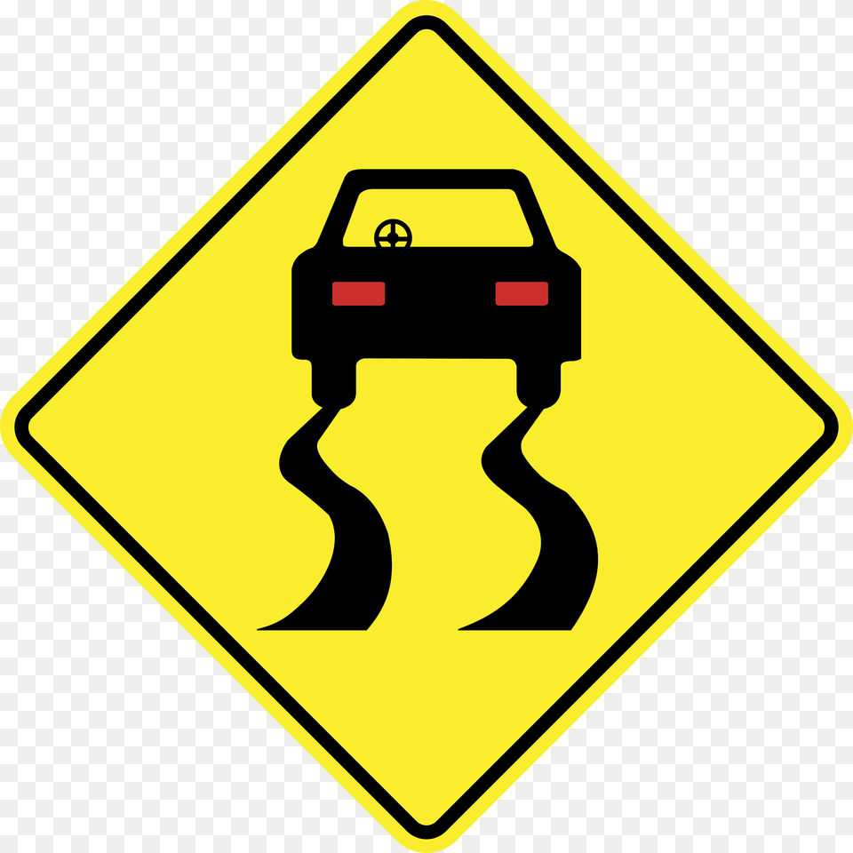 Slippery Road Surface Sign In Argentina Clipart, Symbol, Road Sign Png