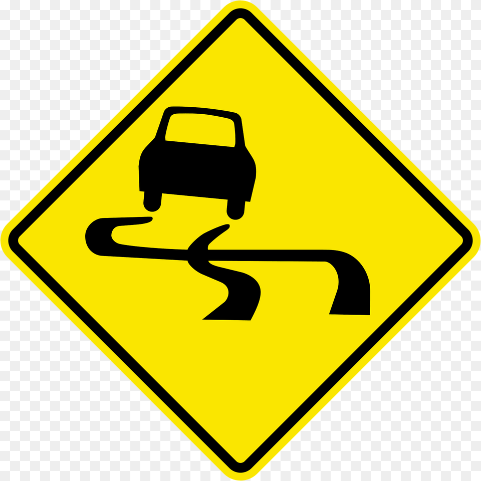 Slippery Road Surface Sign In Jamaica Clipart, Symbol, Road Sign, Car, Transportation Free Transparent Png
