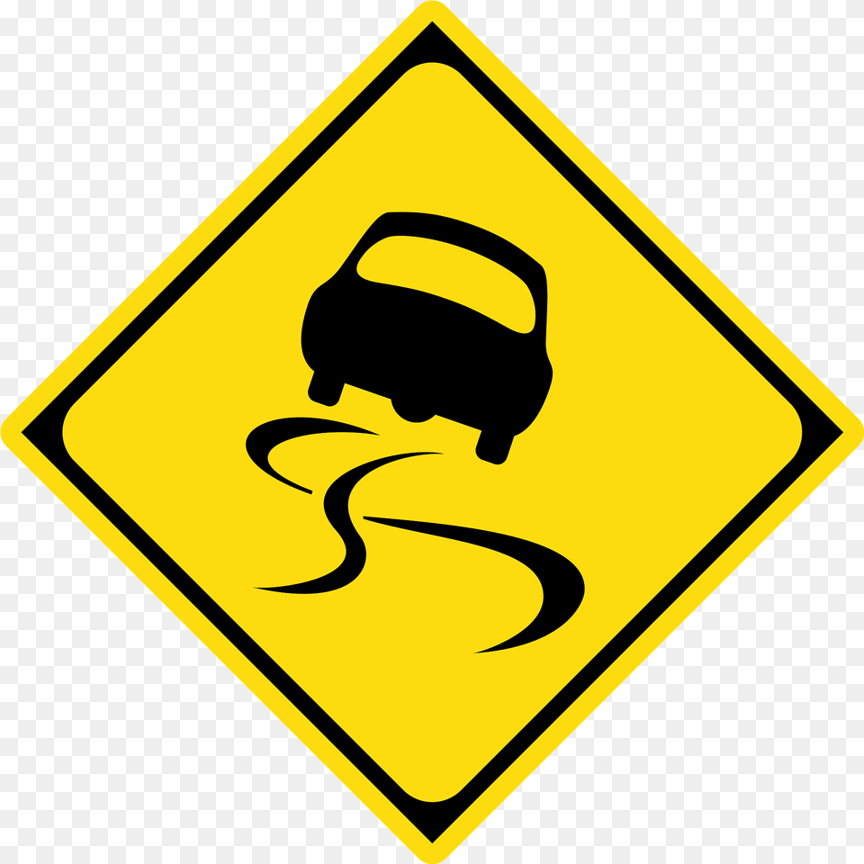 Slippery Road Surface Sign In Japan Clipart, Symbol, Road Sign, Blackboard Png