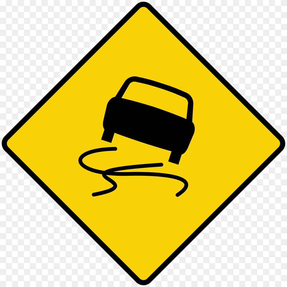 Slippery Road Surface Sign In Liberia Clipart, Symbol, Road Sign, Blackboard Free Png