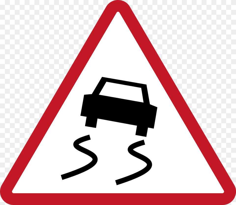 Slippery Road Surface Sign In Philippines Clipart, Symbol, Road Sign Png