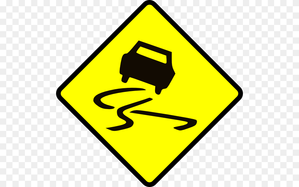 Slippery When Wet Clip Art Vector, Sign, Symbol, Road Sign Free Transparent Png